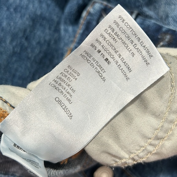 Free People X We The Free French Girl Slight Flare Button Fly denim jeans sz 26 - Picture 10 of 14